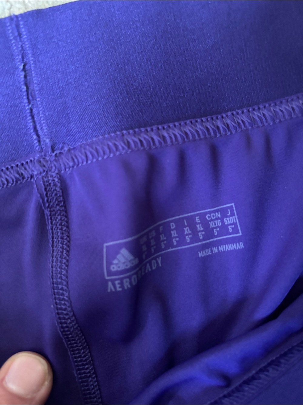 adidas Women's Deep Purple Performance Shorts - Picture 3 of 3